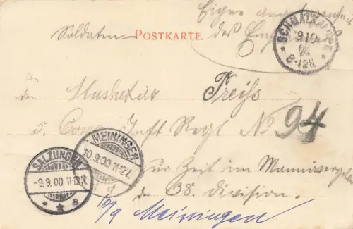 Gruss aus Schmalkalden Hauptansicht Thüringen Postkarte AK 1900