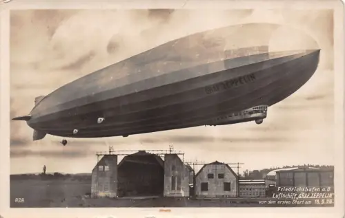 Luftschiff "Graf Zeppelin 1928 Friedrichshafen Baden-Württemberg Postkarte AK