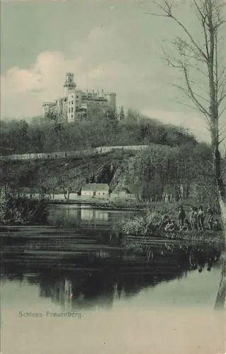 Schloss Frauenberg Hluboká nad Vltavou Postkarte AK