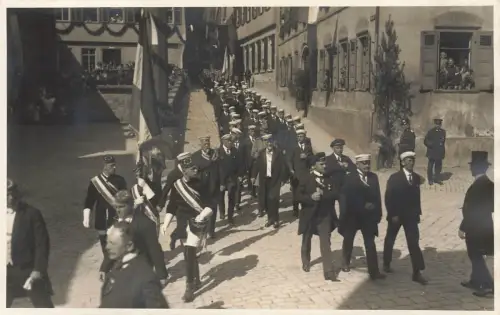 Festzug Jubiläum Universität Tübingen Festzug in der Münzgasse AK 1927