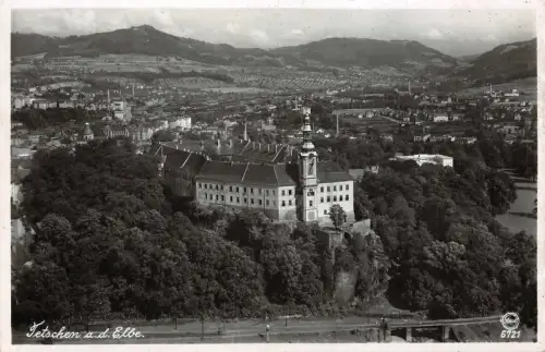 Tetschen a. d. Elbe Blick n. d. Schloß Sudetengau AK 1940