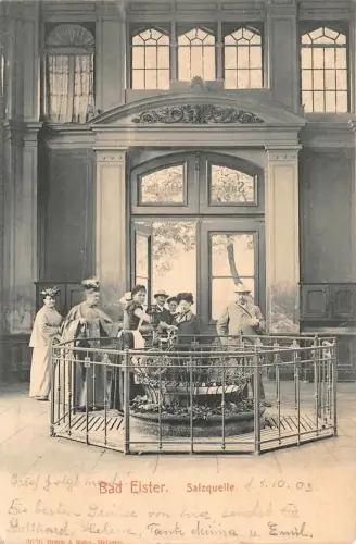 Bad Elster Salzquelle Postkarte 1903