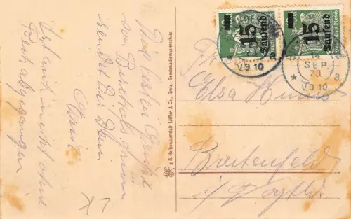 Die 4 Quellen des Fichtelgebirges Saale Eger Main Naabquelle AK 1923