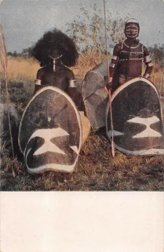 Kolonial Kriegerspende Wageria im Kriegsschmuck Patriotika Postkarte