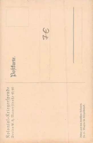 Kolonial Kriegerspende Wageria im Kriegsschmuck Patriotika Postkarte