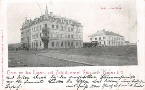 Gruss aus dem Concert- und Balletablissement Königstreue Postkarte AK 1902