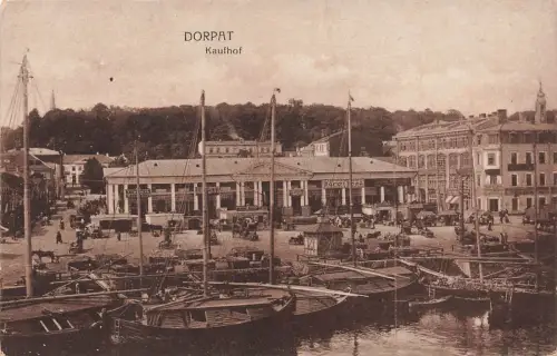 Kaufhof in Dorpat Tartu Estland Postkarte AK