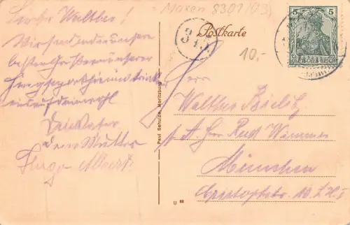 Gruß vom Finckenfang bei Maxen Historischer Aussichtspunkt Postkarte AK