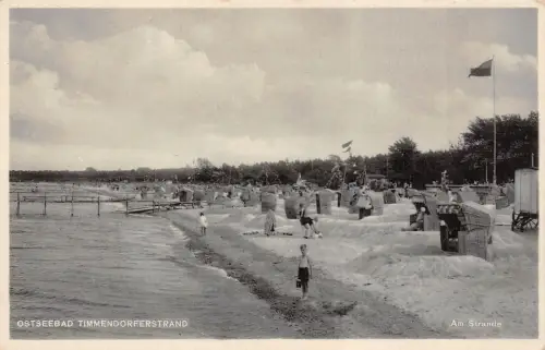 Ostseebad Timmendorferstrand Am Strande Postkarte AK