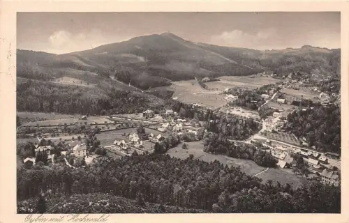 Sommerfrische Oybin mit Hain Zittauergebirge Sachsen Postkarte AK 1929