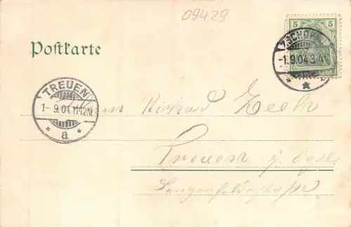 Totalansicht Warmbad Wolkenstein Erzgebirge Sachsen Postkarte AK 1904