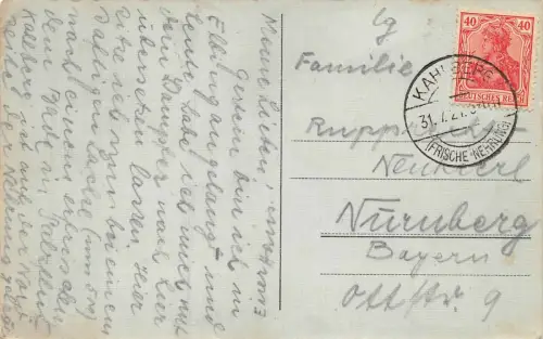 Ostseebad Kahlberg Strand Postkarte AK