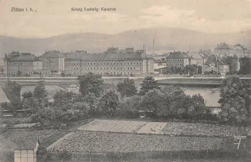 Zittau i. S. König Ludwig-Kaserne Postkarte