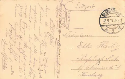 Saarbrücken Partie bei der alten Brücke Feldpostkarte 1917