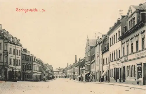 Straßenansicht in Geringswalde Sachsen Postkarte AK 1917