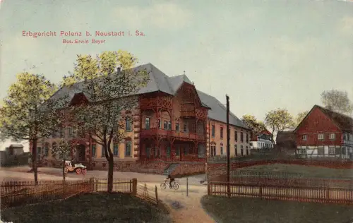AK Polenz bei Neustadt Sachsen Erbgericht Postkarte 1914
