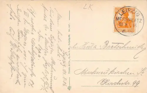 Leipzig Neues Rathaus Postkarte 1916