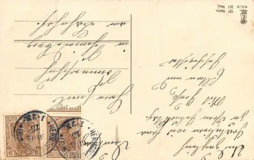 Militär Neujahr Postkarte 1915 Eisenbahn, Reichsflagge