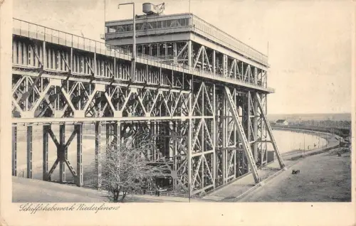 Schiffshebewerk in Niederfinow Brandenburg Postkarte AK