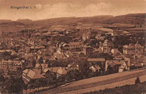 Stadtansicht Klingenthal Vogtland Sachsen Postkarte