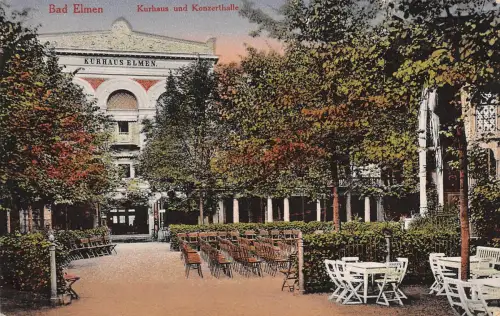 Bad Elmen Kurhaus und Konzerthalle Feldpostkarte 1918