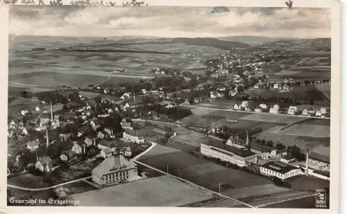 Stadtansicht Cranzahl Erzgebirge Sachsen Postkarte AK 1937
