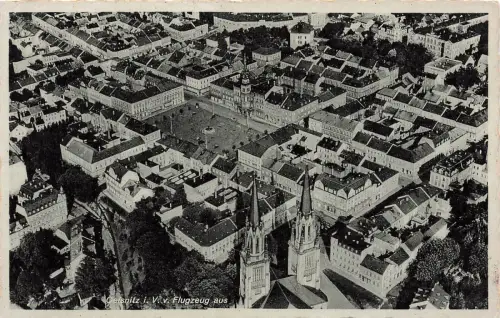 Ansicht vom Flugzeug aus auf Oelsnitz Vogtland Sachsen Postkarte AK