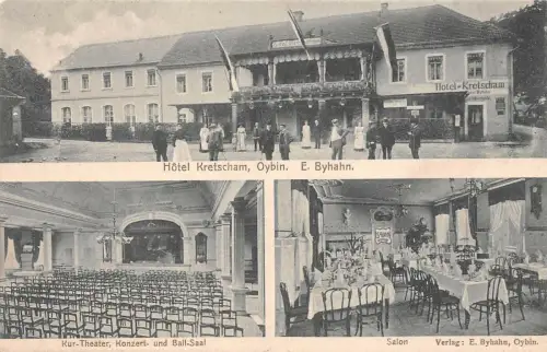 Hotel Kretscham Oybin E. Byhahn Kur-Theater Konzert- und Ball-Saal Salon AK
