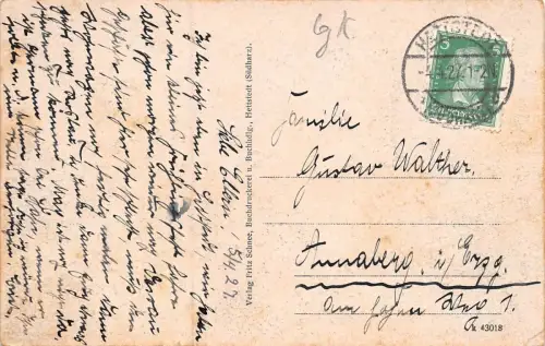 Hettstedt (Südharz) Gesamtansicht Postkarte AK 1927