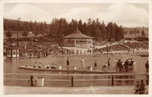 Gemeindebad-Brunn bei Auerbach Vogtland Sachsen Postkarte AK 1921