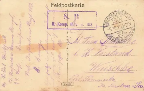 Soldaten bei der Ausgabe von Liebesgaben Postkarte AK 1915