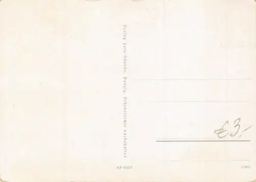 Danzig Artushof im Hintergrund die Marienkirche Postkarte AK