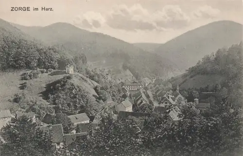 Blick auf Zorge im Harz Niedersachsen Postkarte AK