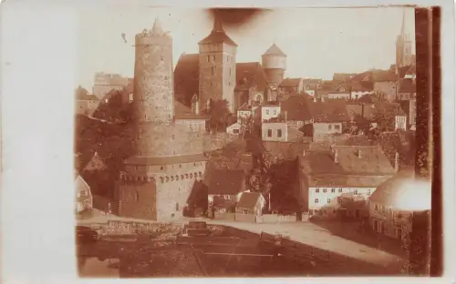 Bautzen Blick auf Alte Wasserkunst Foto Karte