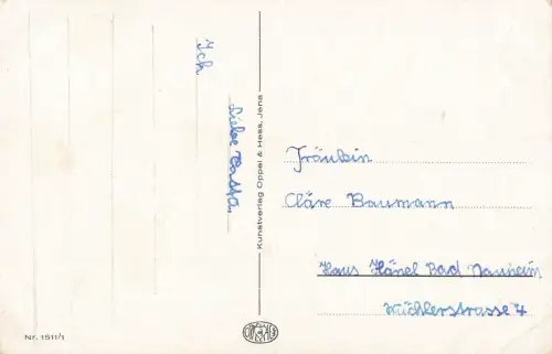 Fritz Baumgarten Zwerg mit Vogels in der Schule Postkarte