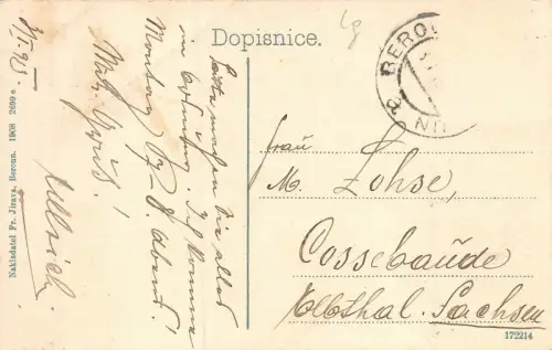 Pozdrav z Berouna Postkarte AK