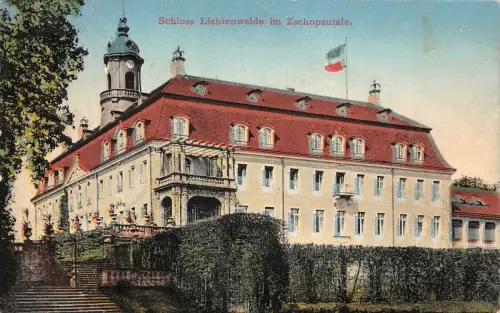 Schloss Lichtenwalde im Zschopautale Sachsen Postkarte AK 1913