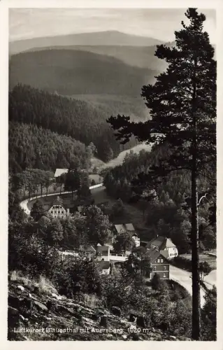 Blauenthal mit Auersberg Erzgebirge Sachsen Postkarte AK
