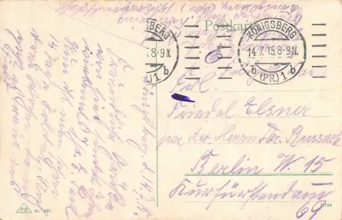 Königsberg i. Pr. Partie am Schloßteich Postkarte AK 1915