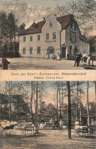 AK Freiberg Sachsen Restaurant Kleinwaltersdorf 1913
