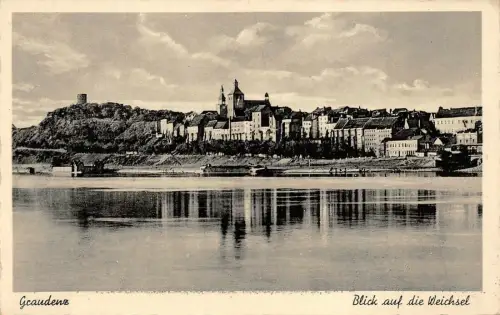 Graudenz Blick auf die Weichsel Feldpostkarte AK 1940