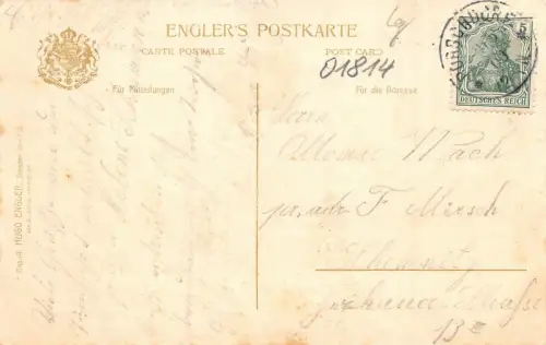 Bastei Schwedenlöcher Sächs. Schweiz Postkarte AK 1909