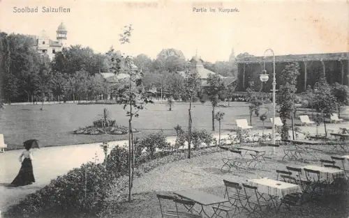 Soolbad Salzuflen Partie im Kurpark Postkarte AK