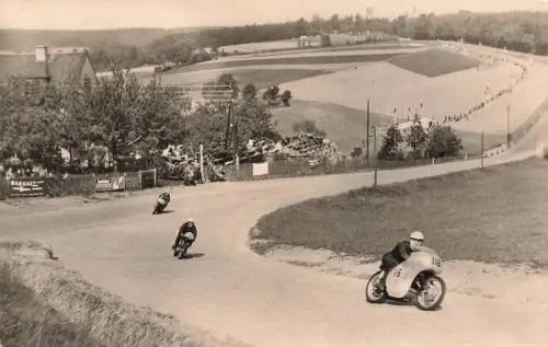 Queckenbergkurve Sachsenringrennen Hohenstein-Ernstthal Sachsen AK 1963