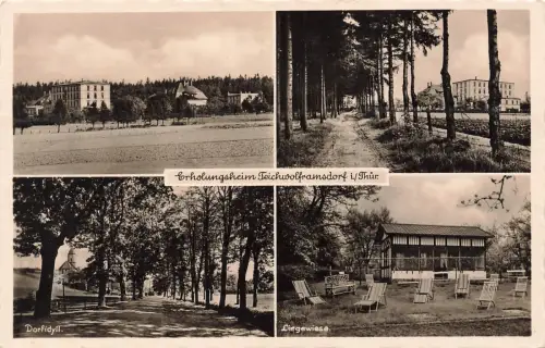 Panorama Erholungsheim Teichwolframsdorf Thüringen Postkarte AK