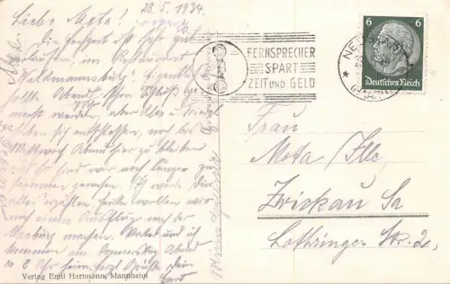 Neustadt a. d. H. Kirche Ansicht Panorama Postkarte AK 1934