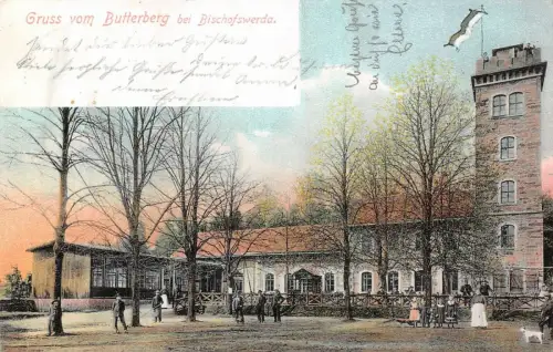 Gruss vom Butterberg bei Bischofswerda AK 1904
