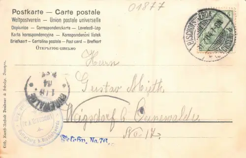 Gruss vom Butterberg bei Bischofswerda AK 1904