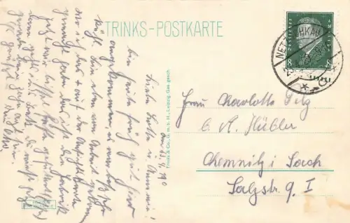 Stadtansicht und Göltzschtalbrücke Netzschkau Vogtland Sachsen Postkarte AK 1929