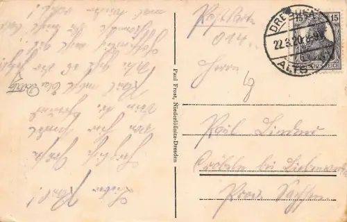 Fernblick vom Spitzhaus Oberlößnitz Spitzhaus Postkarte AK 1920